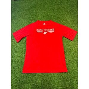 Fanatics Detroit Red Wings NHL T-Shirt Mens Large‎ Red Crew Neck Raglan Sleeve